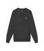 Mens cotton merino v neck sweater charcoal marl Lyle & Scott