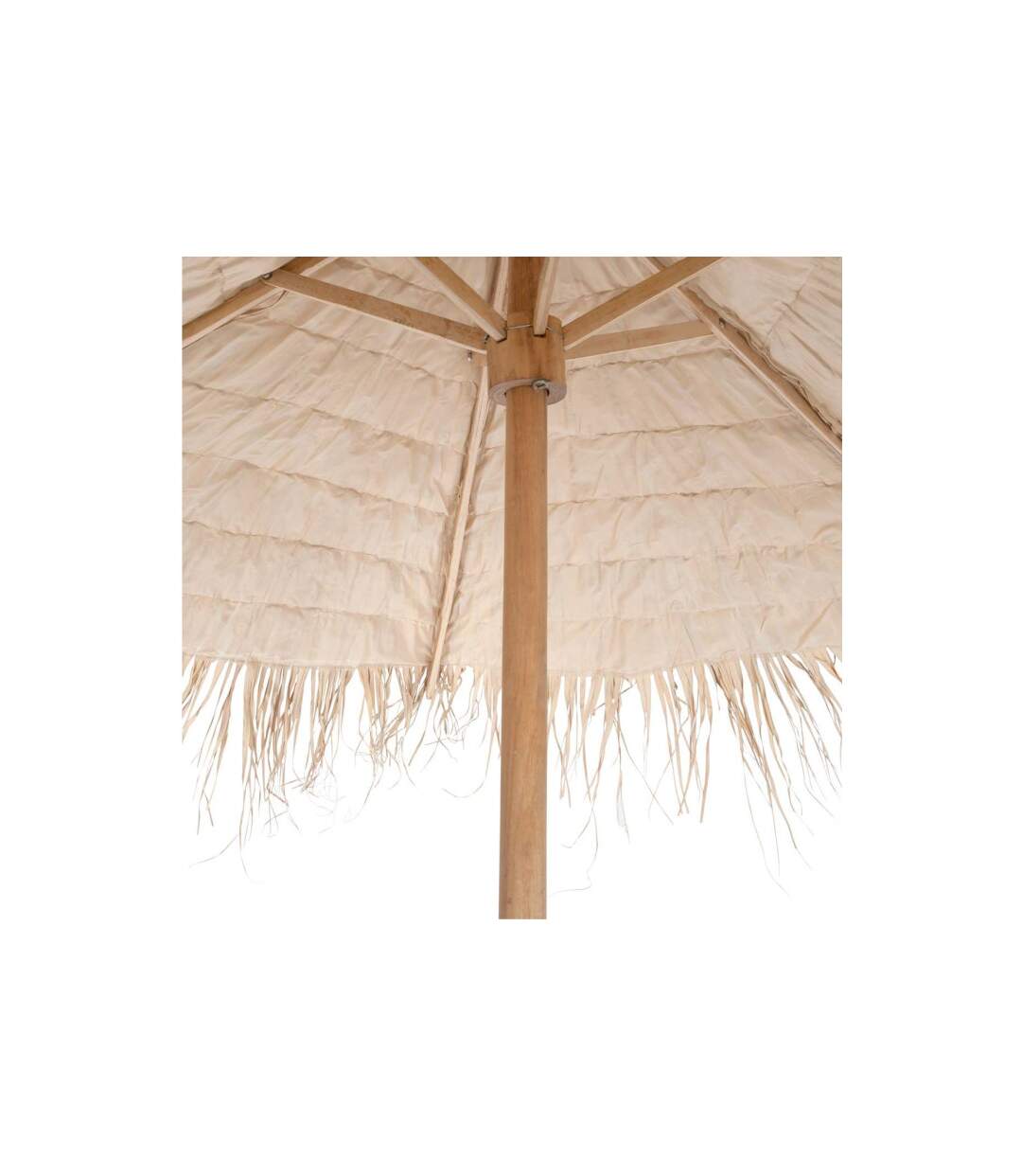 Parasol en Bois Paille 270cm Naturel