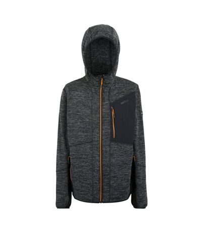 Veste Polaire Alven Homme Cendre Chinée Noir Orange Sombre Regatta