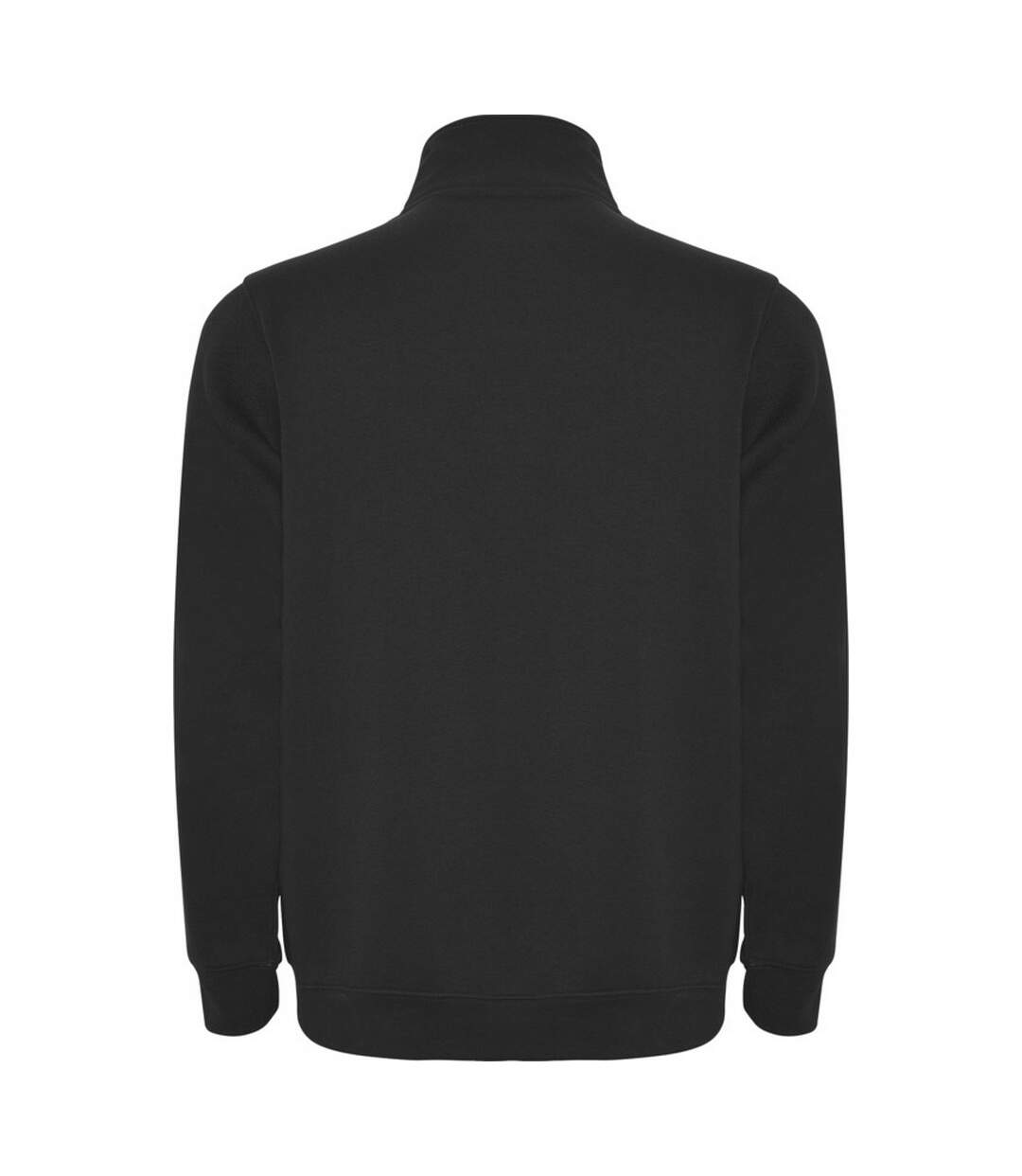 Mens Aneto Quarter Zip Sweatshirt Solid Black Roly-2