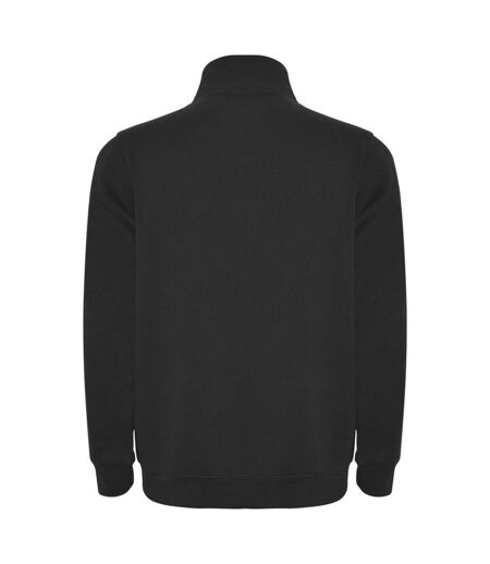 Mens Aneto Quarter Zip Sweatshirt Solid Black Roly