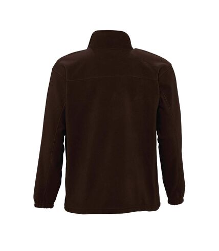 SOLS Mens North Full Zip Outdoor Fleece Jacket (Dark Chocolate)