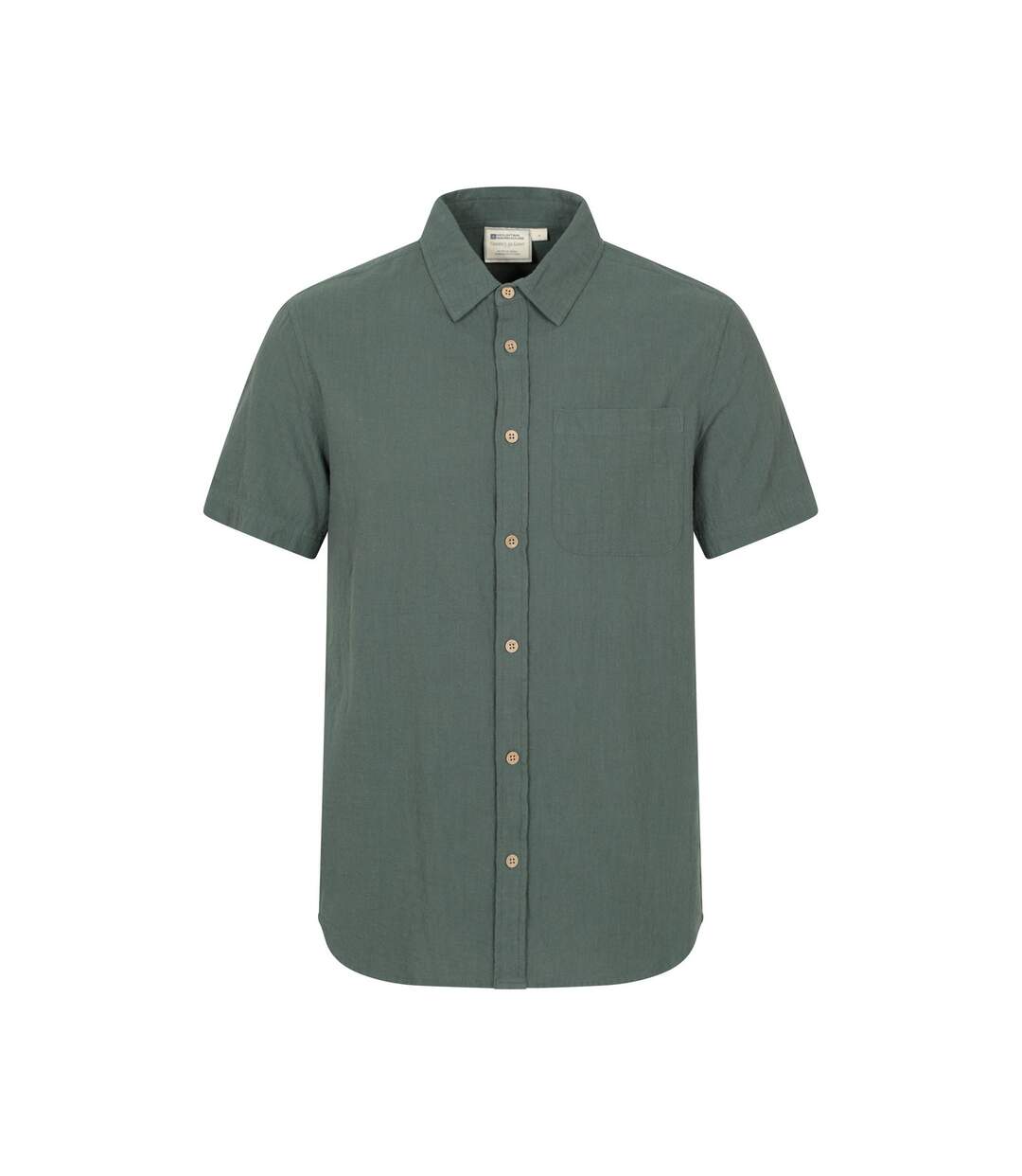 Chemise Manches Courtes Motif/style Texturé Palm Homme Vert Mountain Warehouse-1