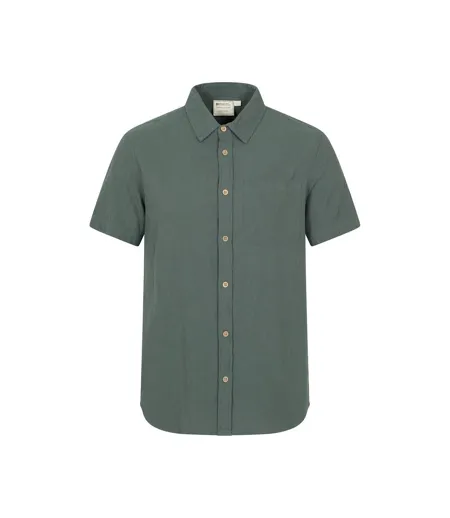 Chemise Manches Courtes Motif/style Texturé Palm Homme Vert Mountain Warehouse