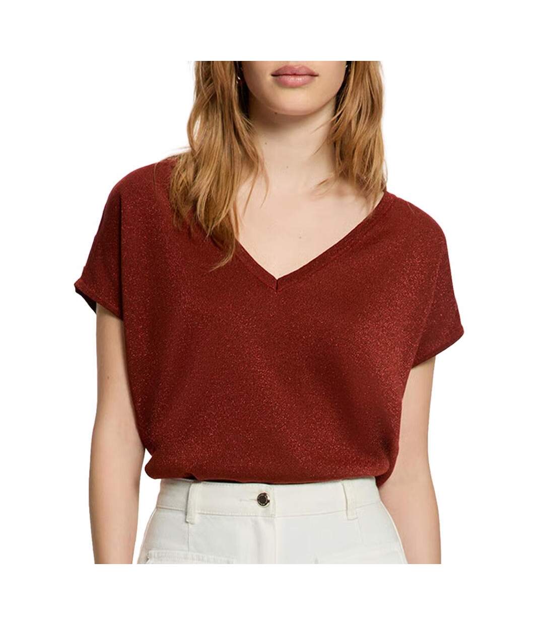 Pull bordeaux femme morgan mringo-1