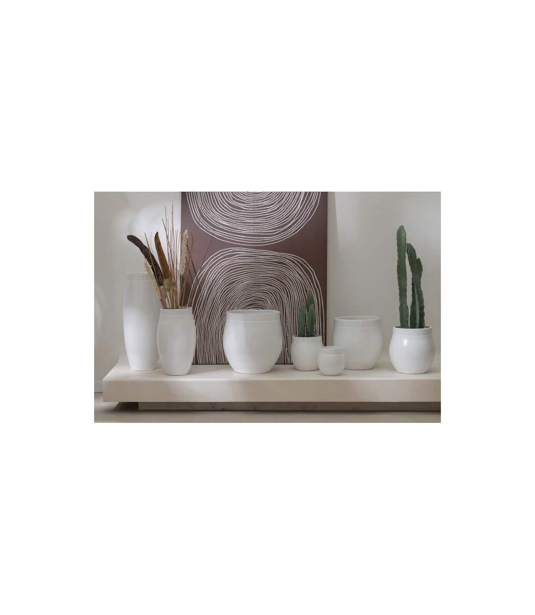 Cache-Pot en Céramique Keramiek 29cm Blanc-2