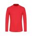 Mens Mock Neck Base Layer Top Red Sondico-1