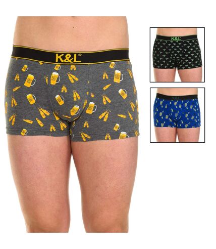 Pack-3 Boxers Funny tissu respirant KL3009 homme