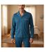 OZABI Ensemble Pyjama Homme Doublé Polaire Boutonné Petits Pois-2