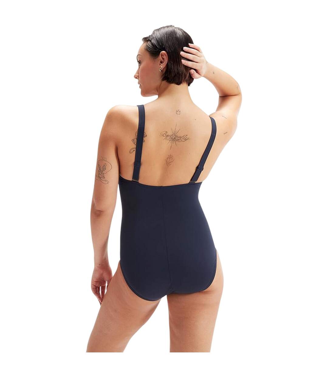 Maillot De Bain 1 Pièce Motif/style Floral Abstrait Femme Bleu Marine Rouge Floral Speedo-3