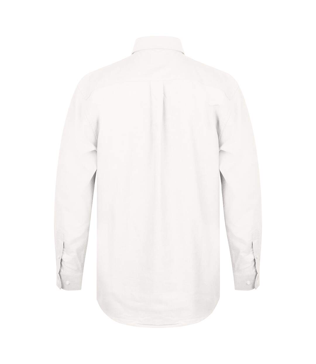Henbury Mens Long Sleeve Classic Oxford Work Shirt (White) - UTRW637-2