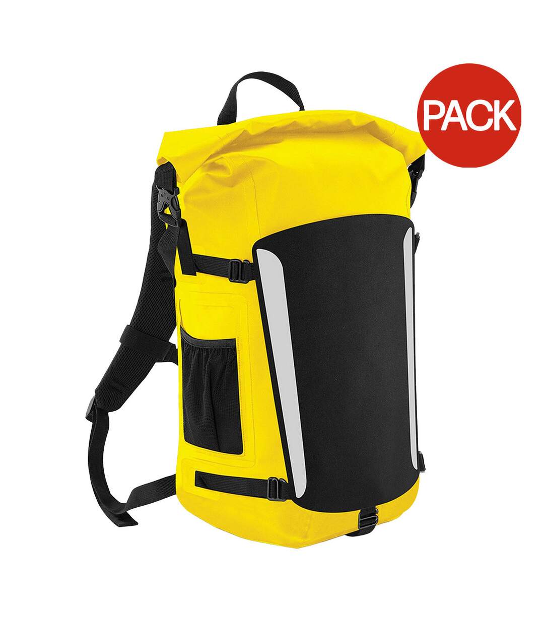 Lot de 2  Submerge sac à dos 25 litres imperméable adulte unisexe taille unique jaune/noir Quadra-1