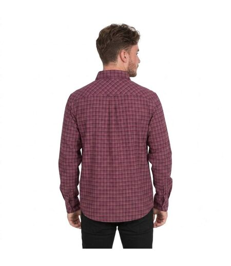 Chemise Manches Longues Motif/style Motif Écossais Snypr Homme Rouge À Carreaux Trespass