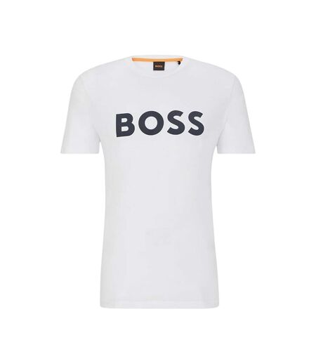 Mens Thinking 1 Signature Logo Regular T-shirt White Boss