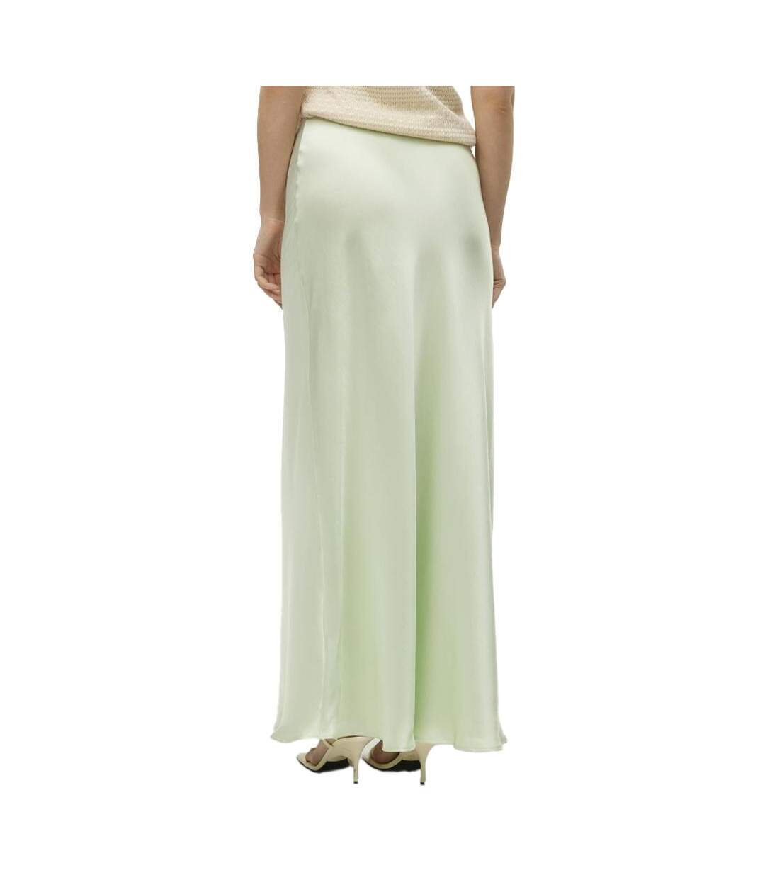 Jupe longue taille haute vert vero moda beatrice-2