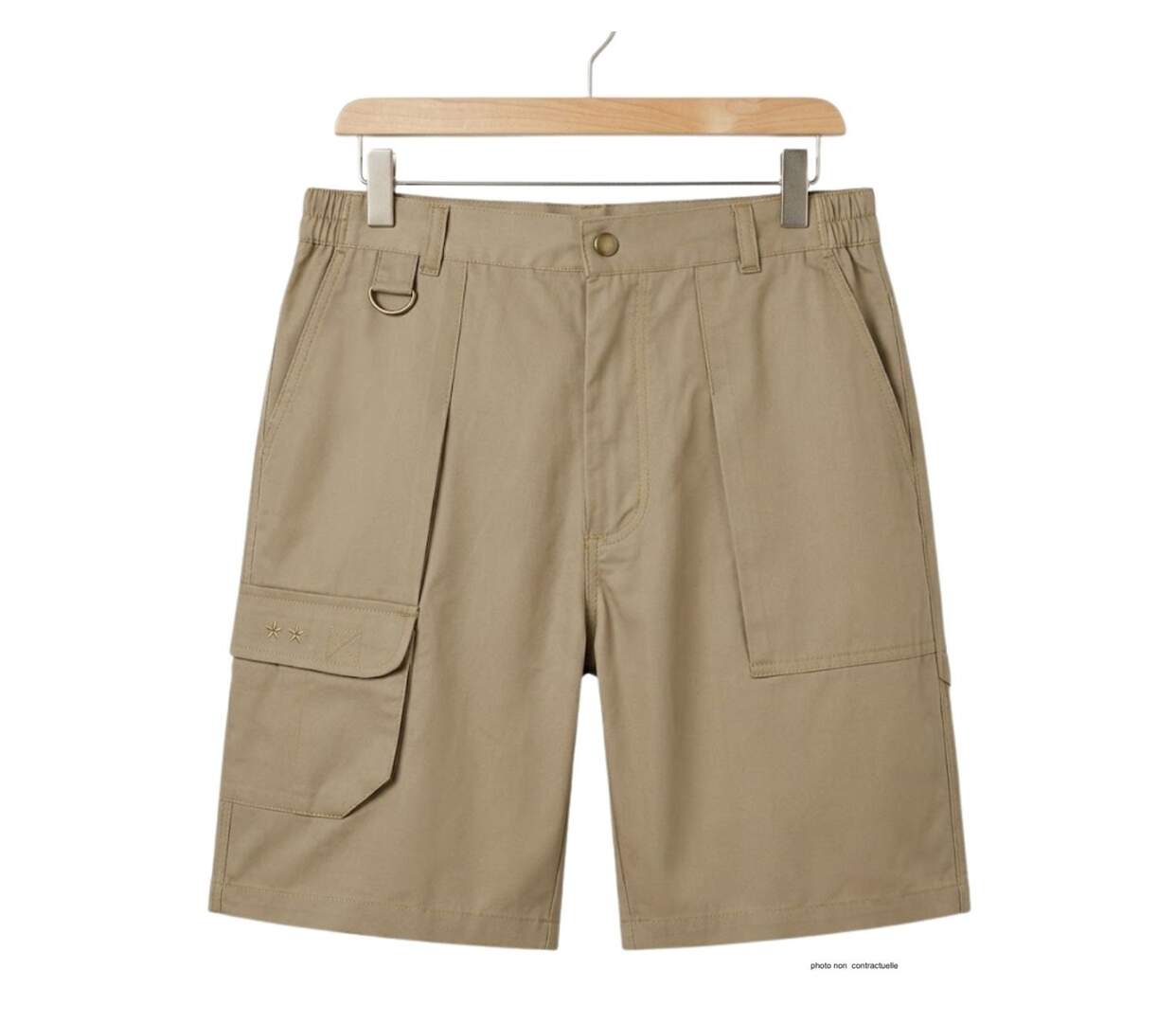 Short homme MAYFLOWER 710099U001 camel marron : la solidité du polycoton pour un look aventurier-2