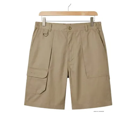 Short homme MAYFLOWER 710099U001 camel marron : la solidité du polycoton pour un look aventurier
