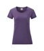 Fruit Of The Loom Ladies/Womens Lady-Fit Valueweight Short Sleeve T-Shirt (Pack Of 5) (Heather Purple) - UTBC4810
