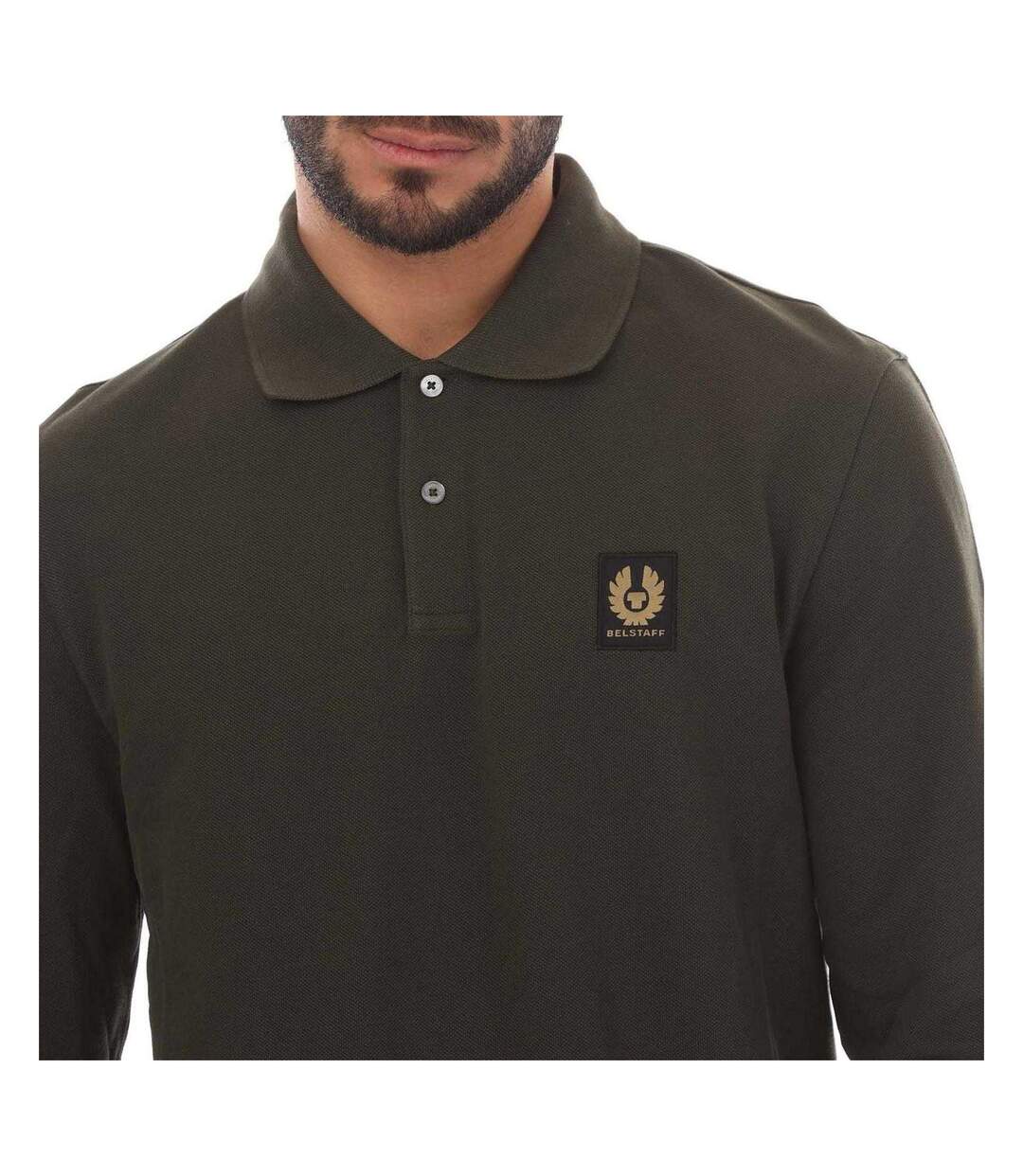 Polo Manches Longues Homme Vert Belstaff-4
