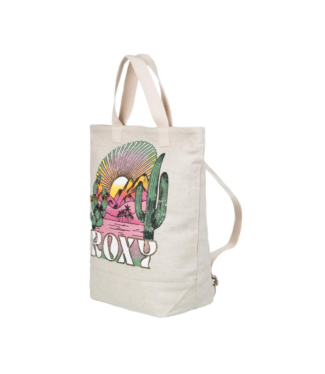 Sac à dos beige femme roxy drink the wave - taille unique-2