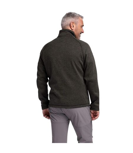 Mens Corsham Marl Half Zip Fleece Top Dark Vine Trespass