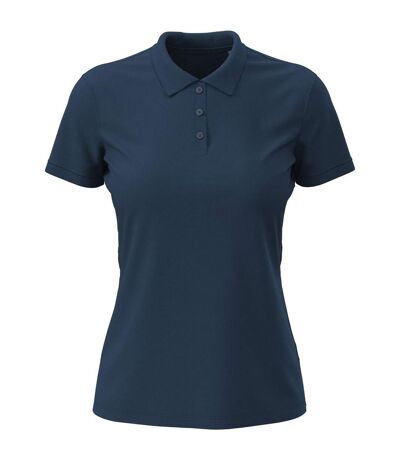 Womens/ladies Lux Cotton Polo Shirt Navy Stedman