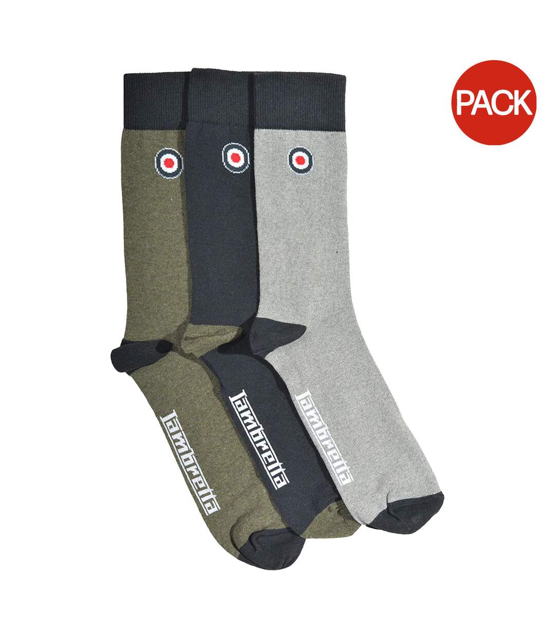 Chaussettes Motif/style Cachemire Homme Gris Bleu Marine Kaki Gris Lambretta-1