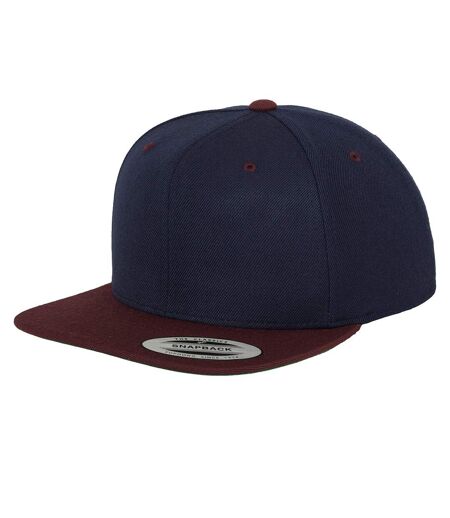 Casquette Ajustable Classic Bleu Marine Pourpre Yupoong