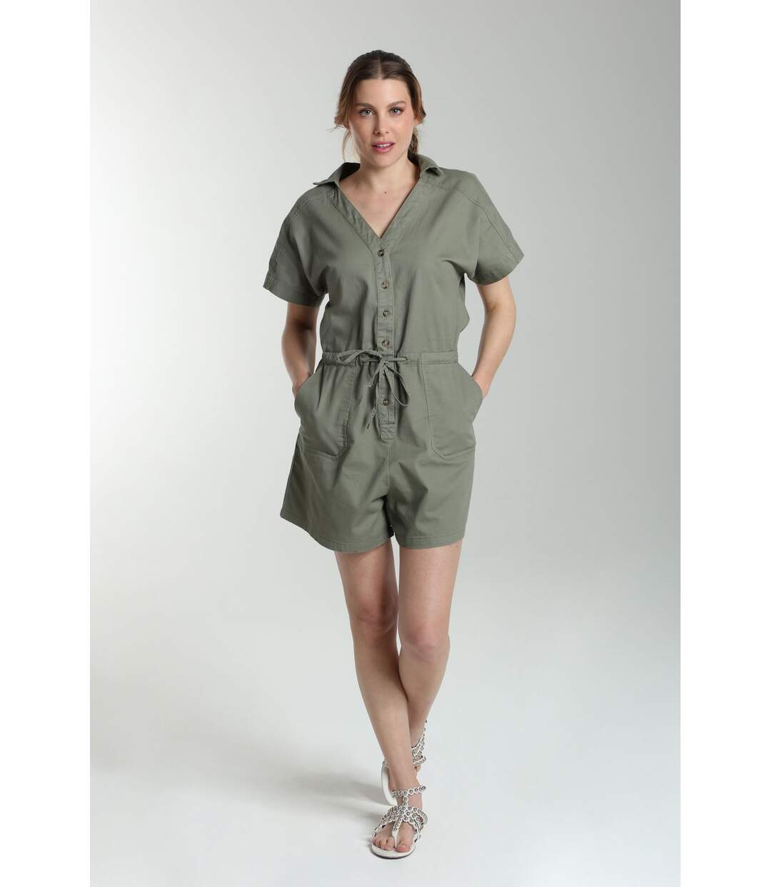 Combinaison Courte Femme Darry  | Gerard Pasquier Avec Col Polo Oucolvert | Gerard Pasquier-3