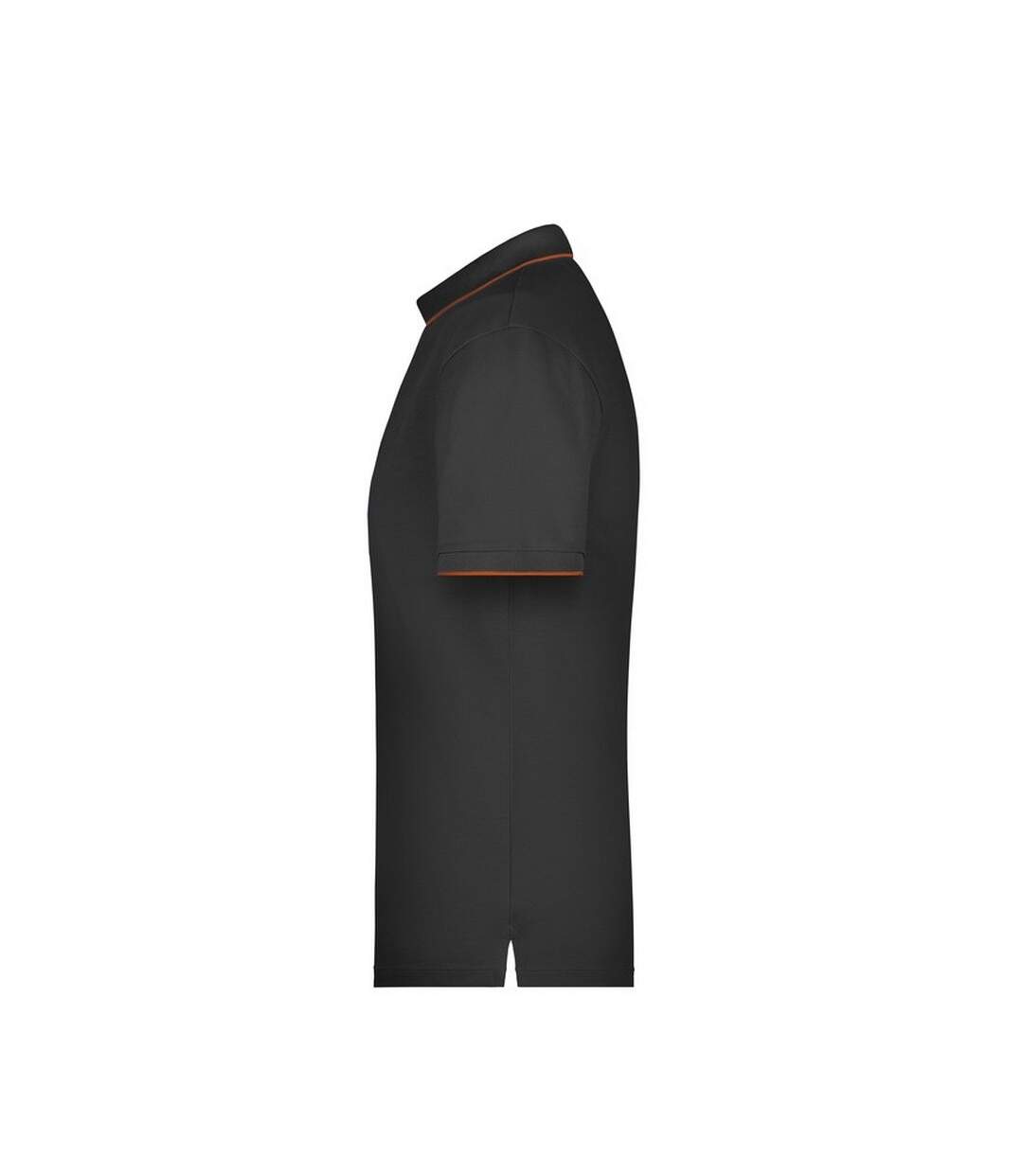 Polo Motif/style Rayures Contrastées Homme Noir Orange James And Nicholson-4