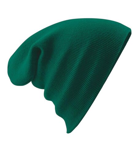 Bonnet tricoté unisexe vert bouteille Beechfield