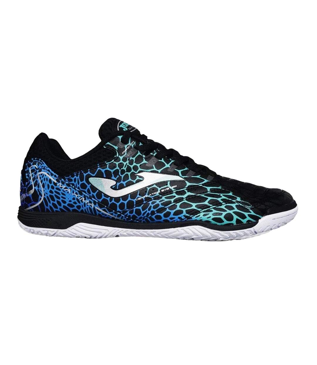 Unisex Adult Maxima Reptile Print Indoor Football Shoes Black Blue Joma-1