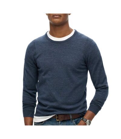 Pull marine homme superdry merino crew jumper - xxl