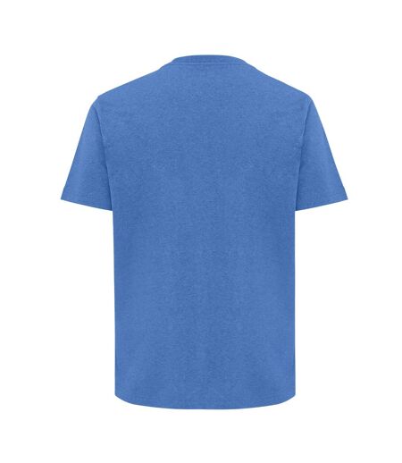 Unisex adult teide recycled cotton t-shirt heather blue Iqoniq