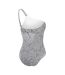 Womens/ladies asymmetric one piece swimsuit black/white Speedo-2