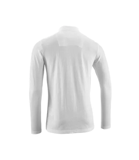Mens Crossover Long-sleeved Polo Shirt White Mascot