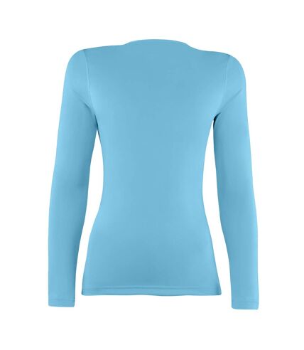 T-shirt base layer à manches longues femme bleu clair Rhino