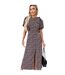 Womens/ladies Rose Print Midi Dress Multicoloured AX Paris-2