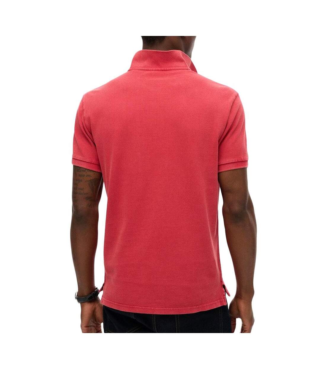 Polo rose homme superdry classic pique-2