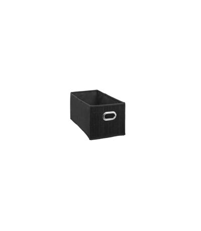 Boîte de Rangement Pliable Bambou 15x31cm Noir