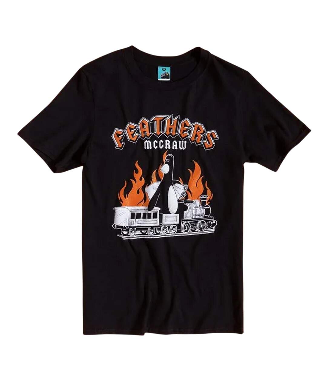 T-shirt Motif Feathers Mcgraw Motif/style Rocher Adulte Noir Wallace And Gromit-1
