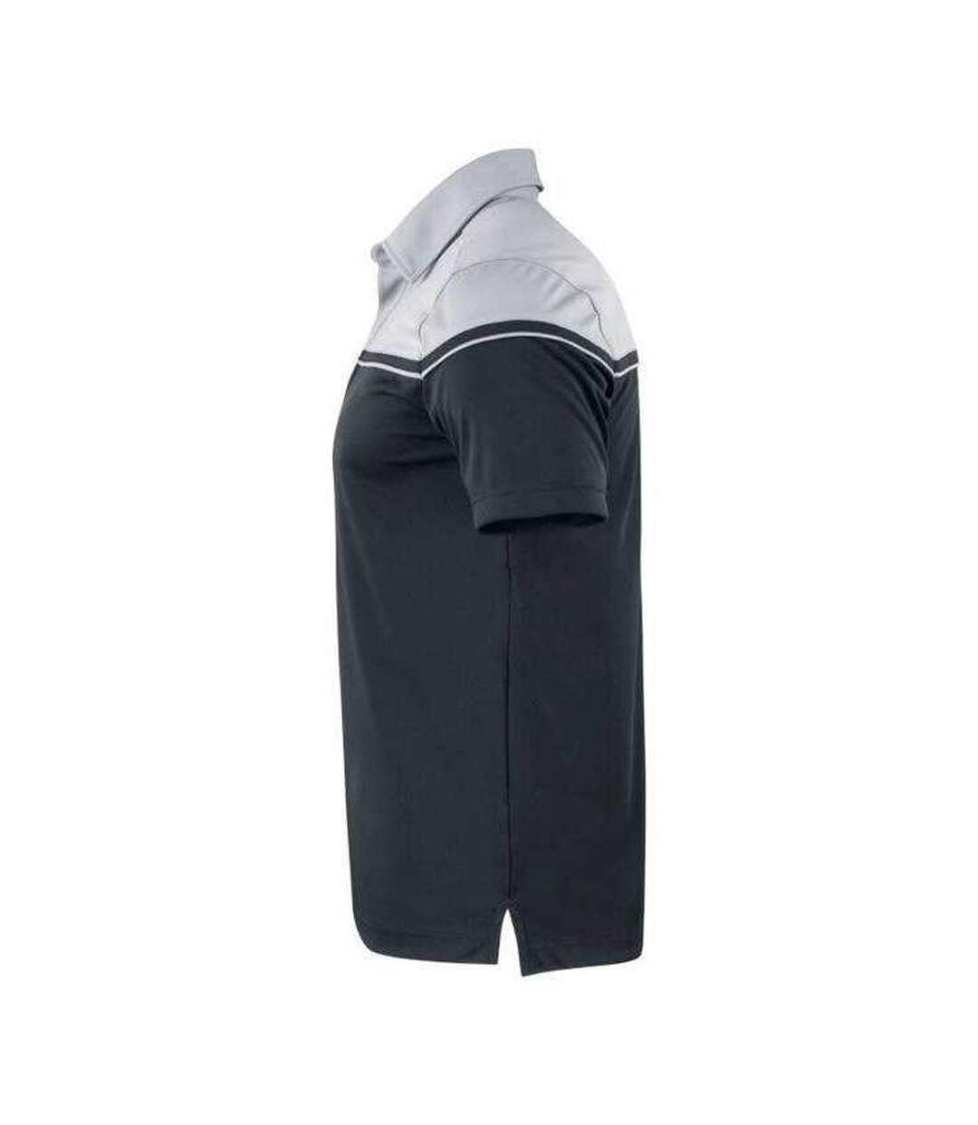 Mens Seabeck Colour Block Polo Shirt Black Light Grey Cutter & Buck-3
