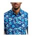 Mens blossom short-sleeved shirt navy Raging Bull-3