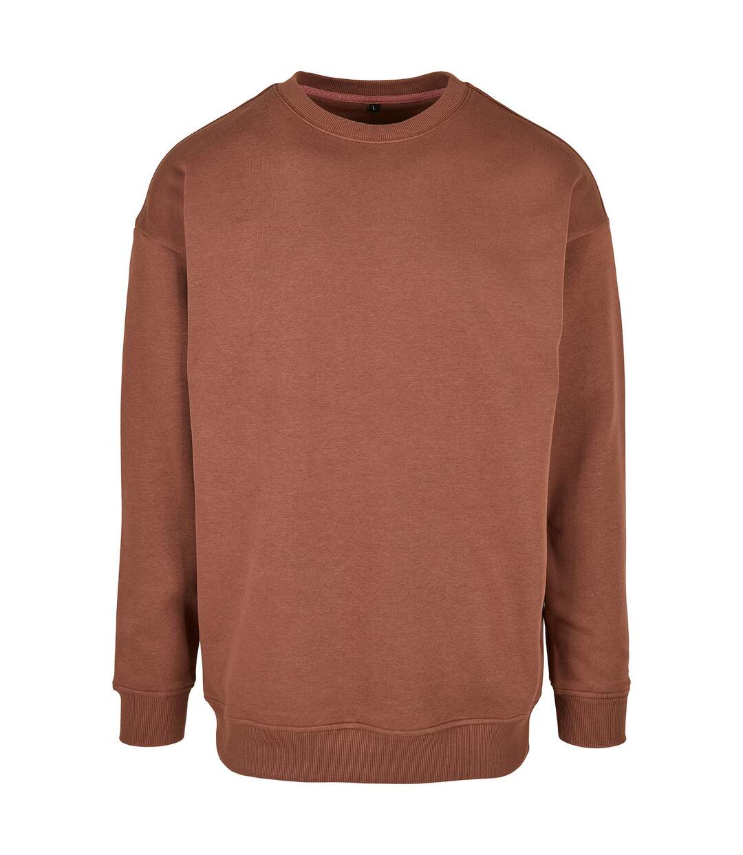 Mens crew neck plain sweatshirt bark Build Your Brand