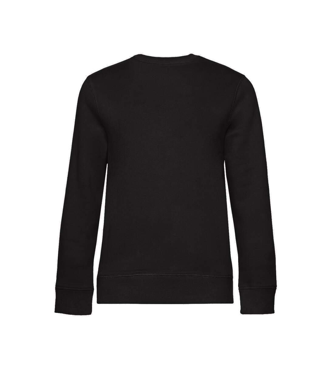 Womens/ladies queen crew neck jumper black pure B&C