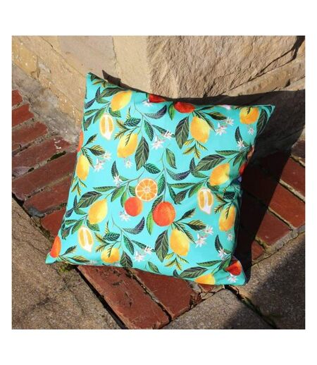 Orange blossom square outdoor cushion cover one size multicoloured Evans Lichfield
