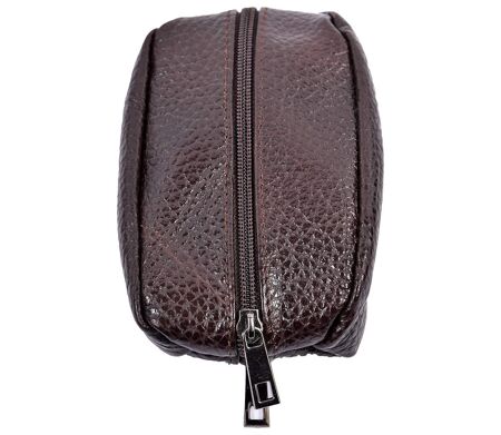 Porte Monnaie Grain de Café - Cuir Vachette - 8820 BROWN