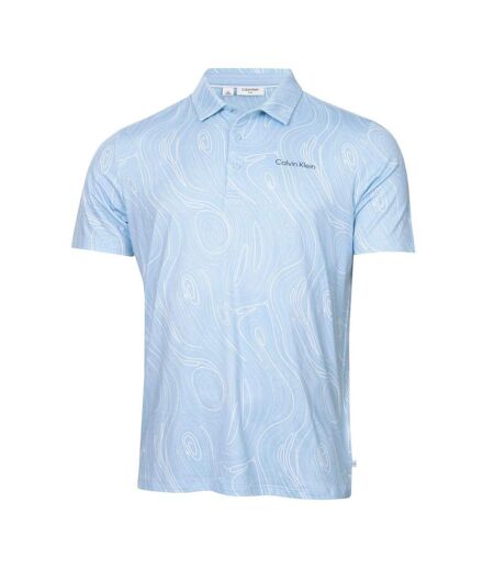 Mens Performance Polo Shirt Blue Bell Calvin Klein
