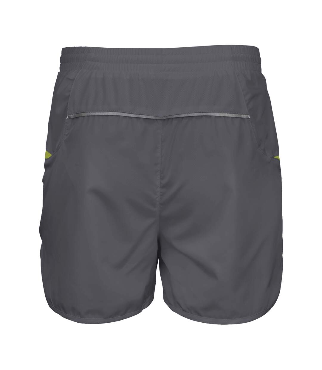 Short de course homme gris/vert citron Spiro-2