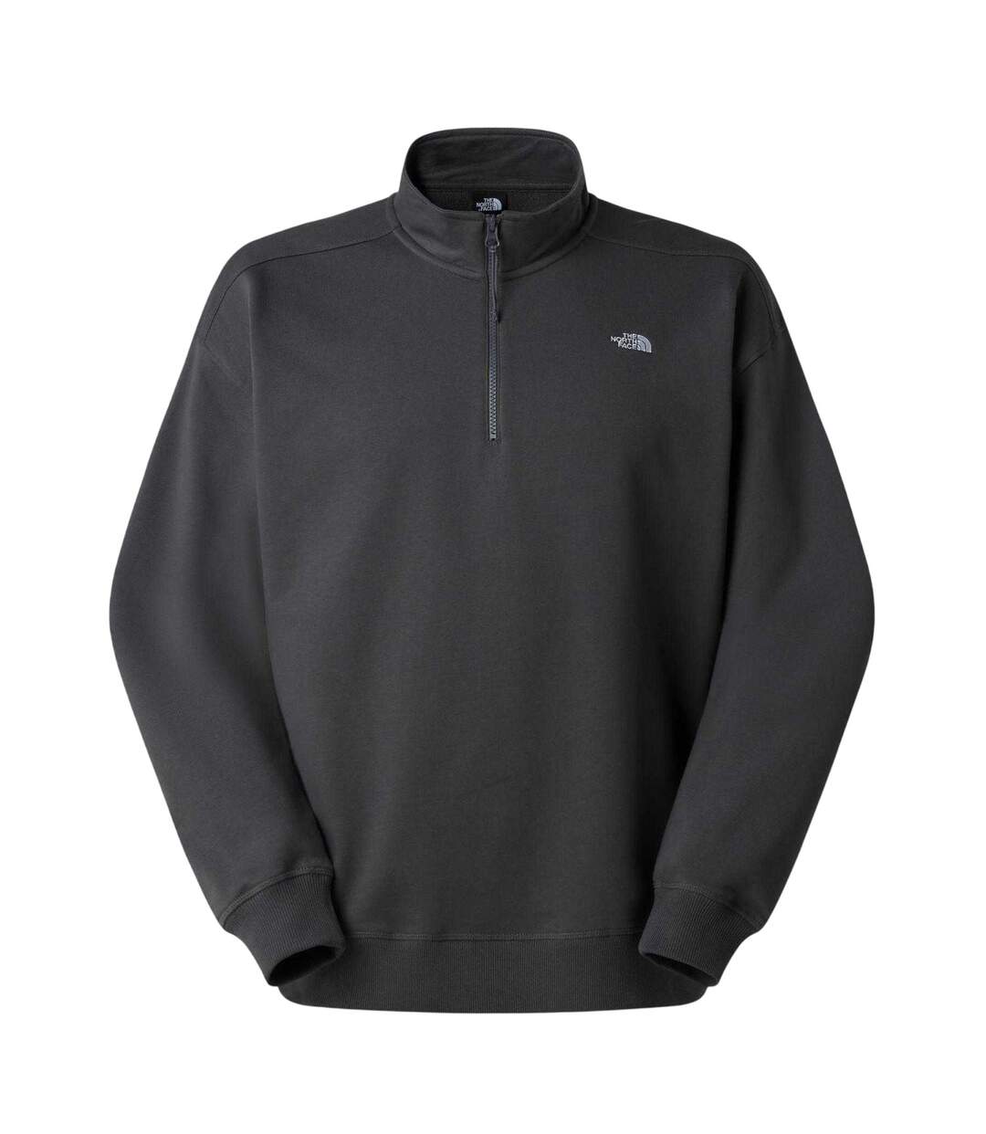Mens Essential Quarter Zip Sweatshirt Anthracite Grey The North Face-1